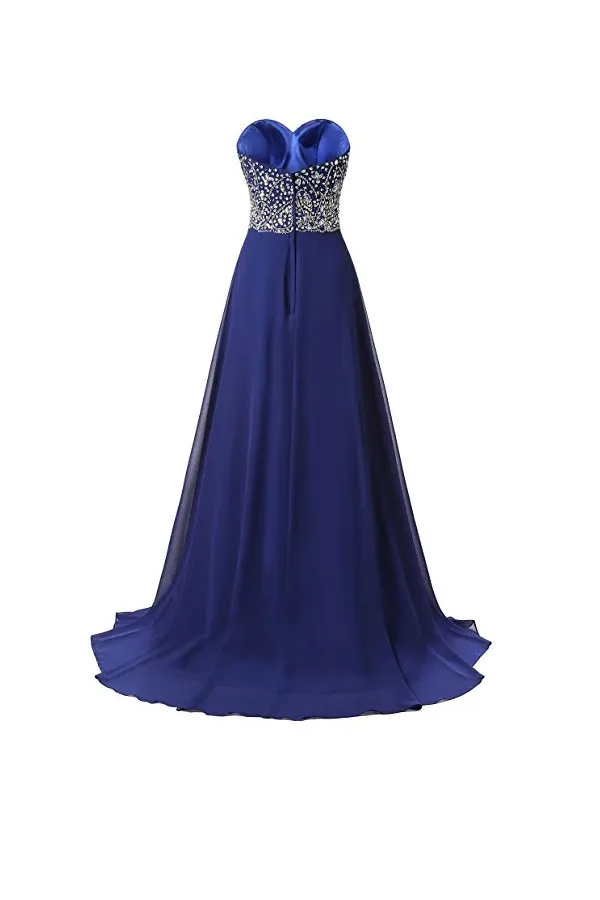 Anneprom A Line Prom Dresses Chiffon Sweetheart Evening Dresses APB0026