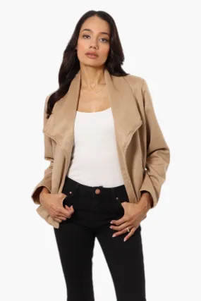 Beechers Brook Suede Waterfall Blazer - Beige