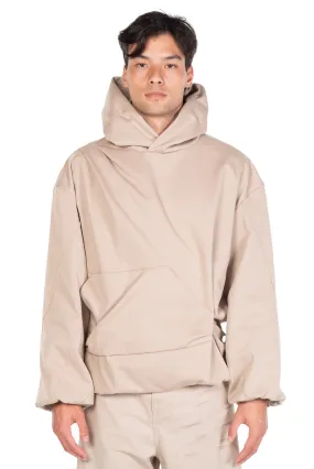 Beige Twisted Hoodie