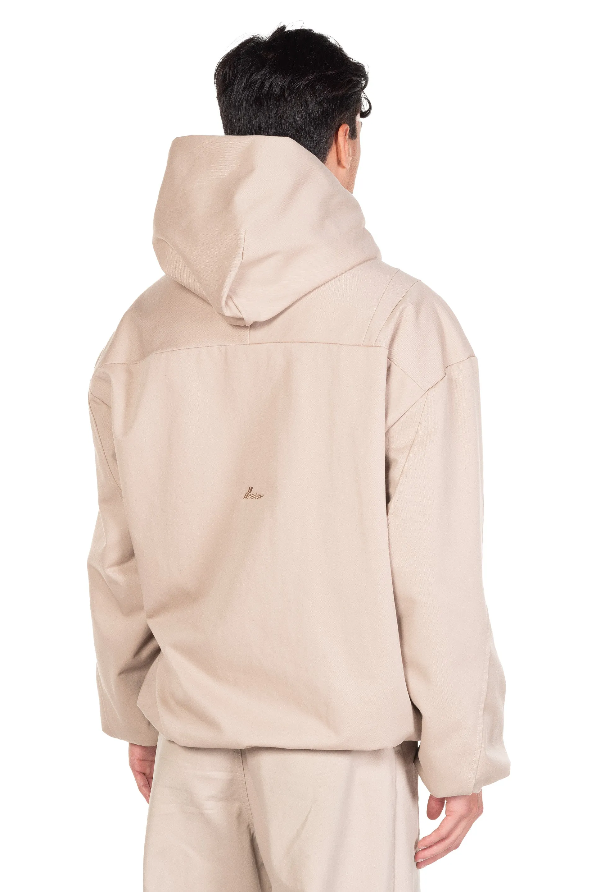 Beige Twisted Hoodie