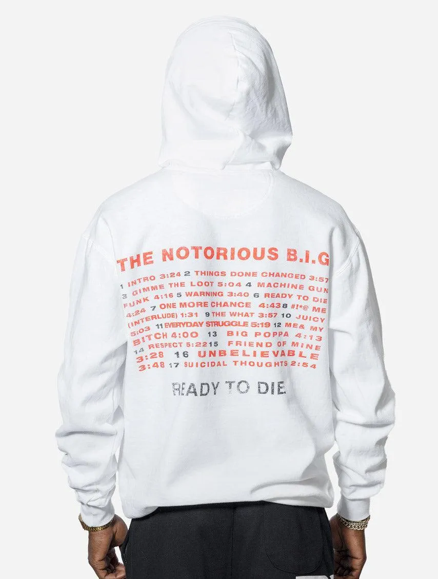 Biggie Ready To Die Tracklist Hoodie