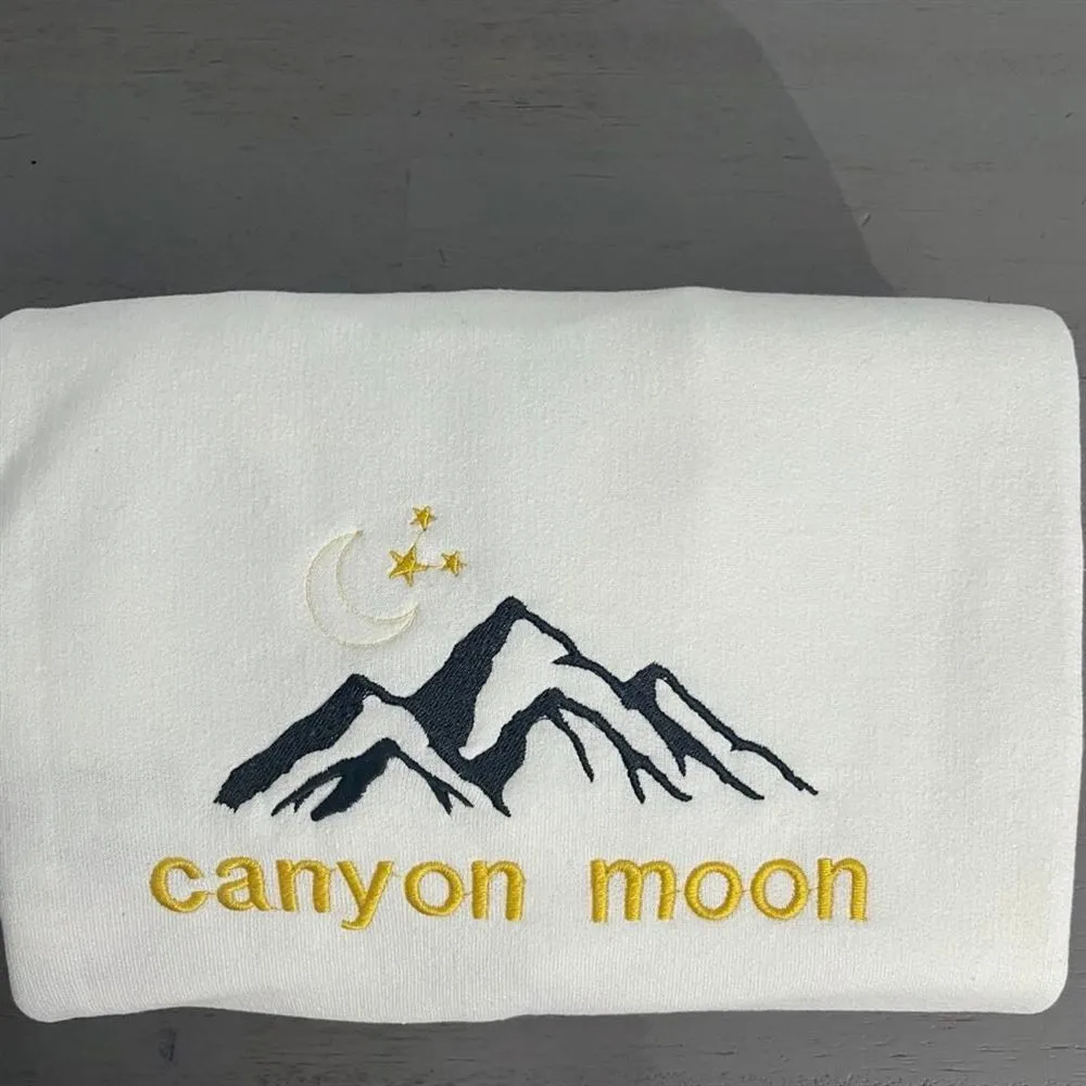 Canyon Moon Embroidered Sweatshirt, Women's Embroidered Sweatshirts