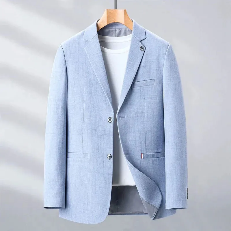 Casual Jacken Koreanischen Stil Schlanke Einreiher Terno  Sommer Kleidung Dünne Solide Business Blazer