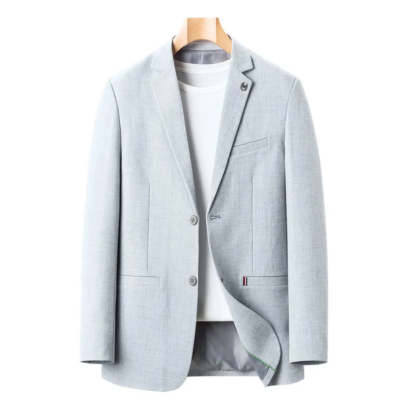 Casual Jacken Koreanischen Stil Schlanke Einreiher Terno  Sommer Kleidung Dünne Solide Business Blazer