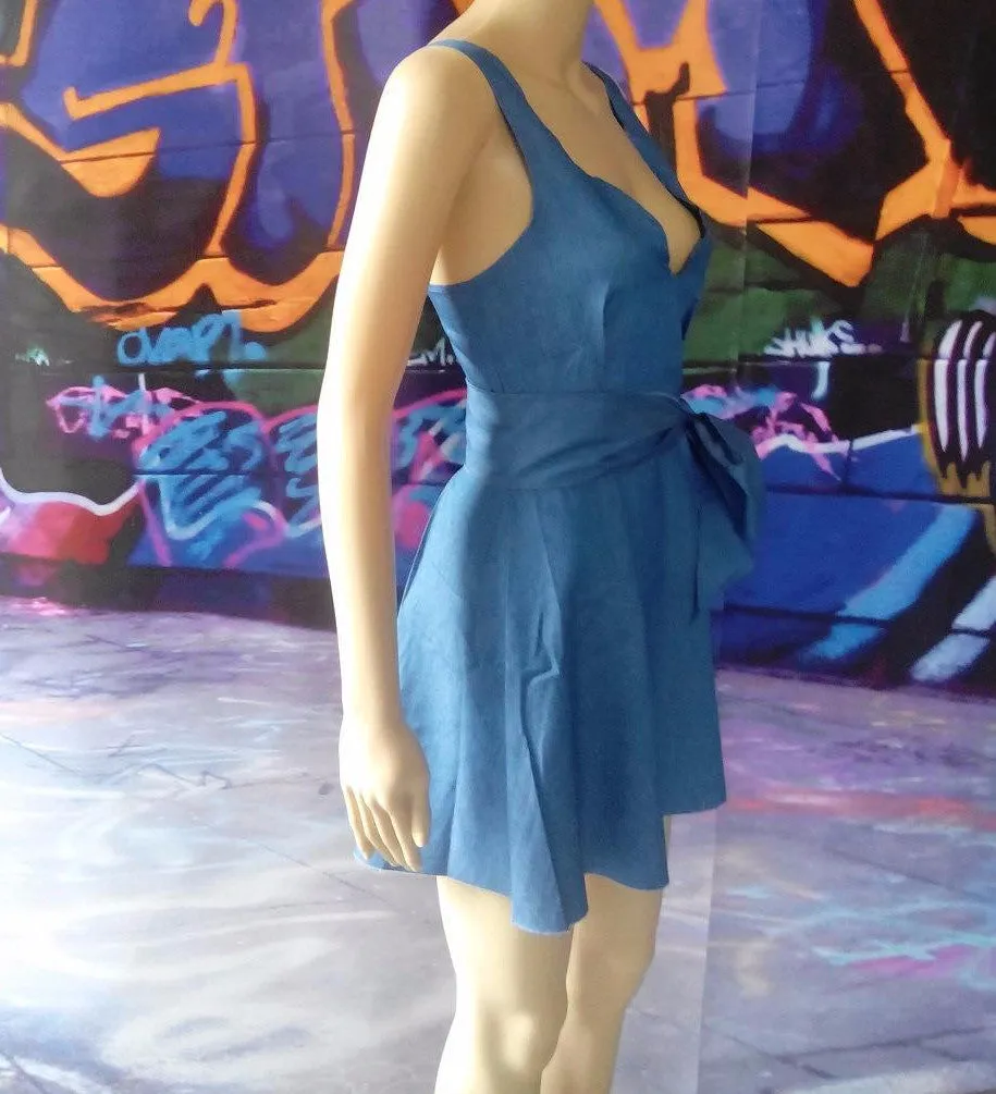 Casual Summer Blue Sleeveless Dress