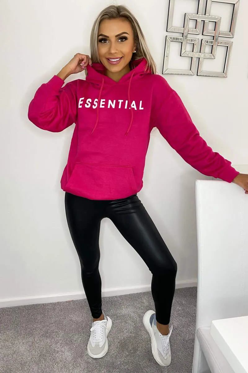 Cerise Essential Oversized Hoodie