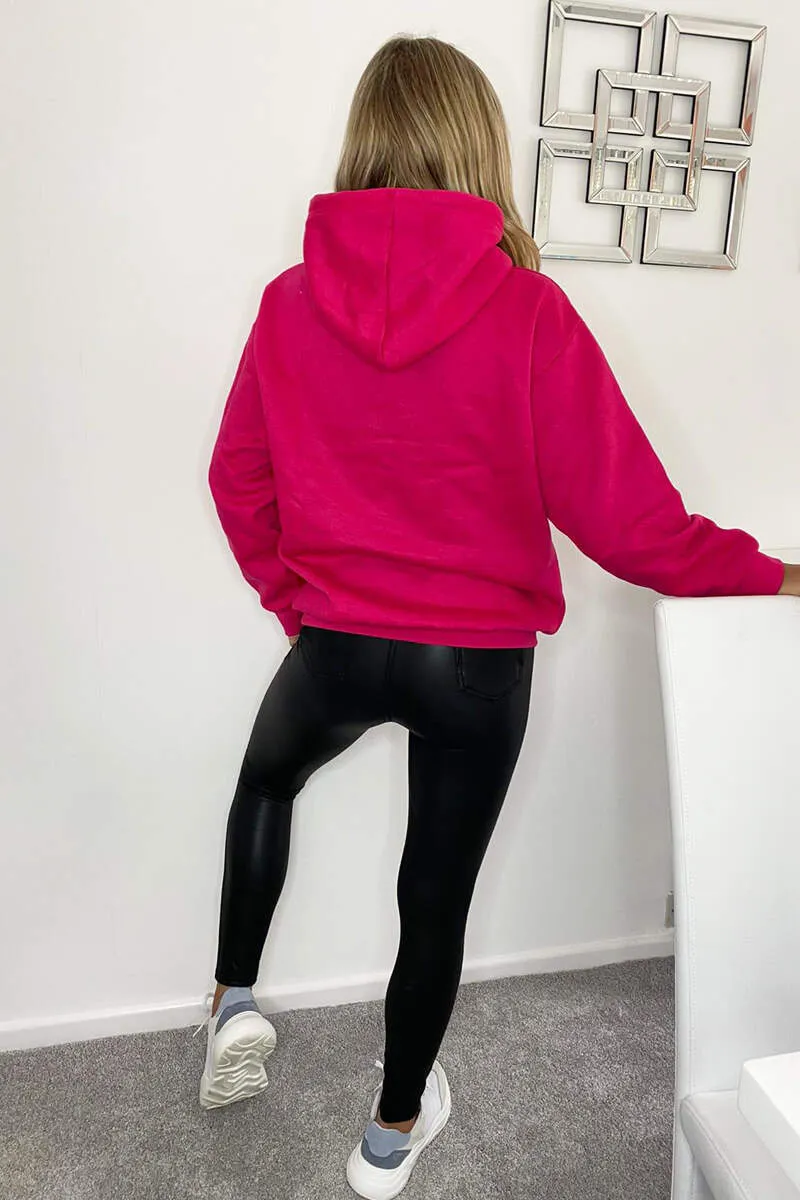 Cerise Essential Oversized Hoodie