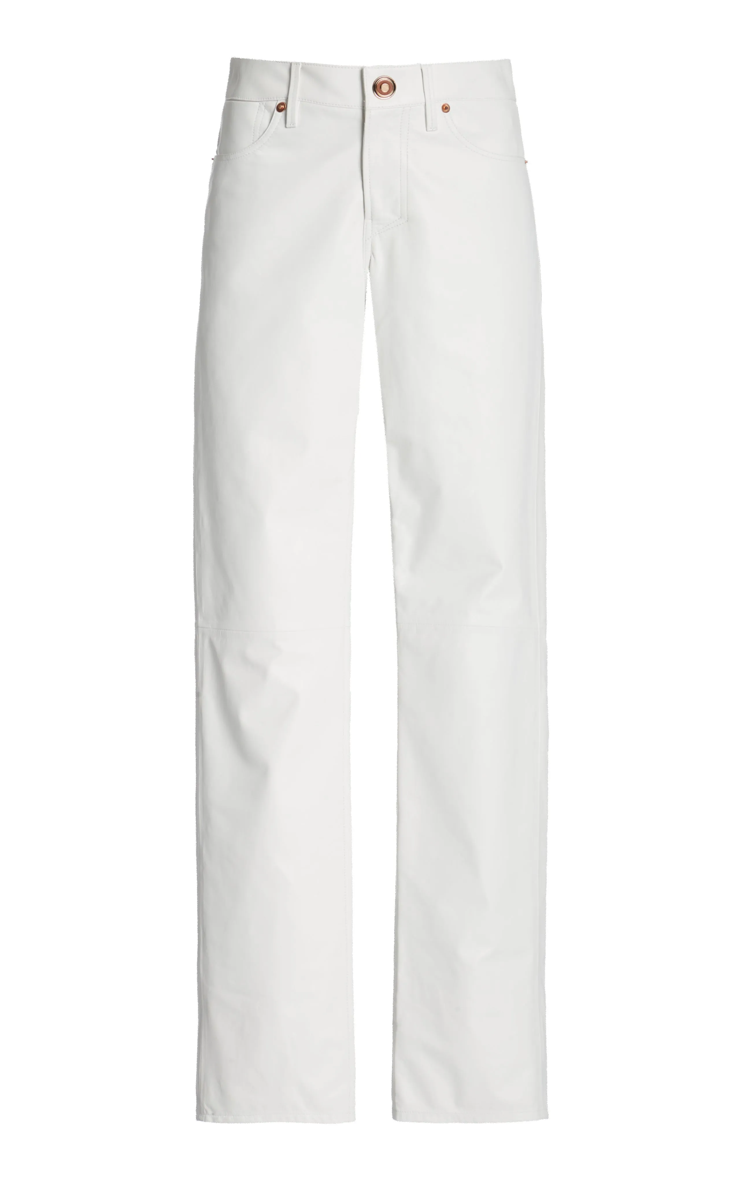 Charles Pant in White Nappa Leather