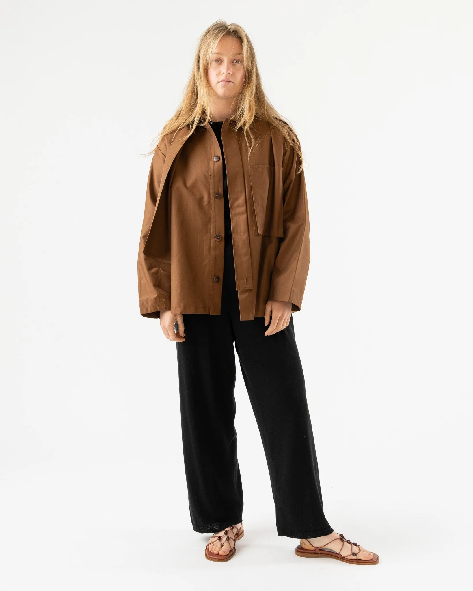 Cordera Utility Trench Jacket in Brown