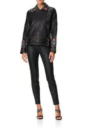 ELASTIC WAISTBAND LEATHER LEGGINGS HAUTE PROVINCIAL