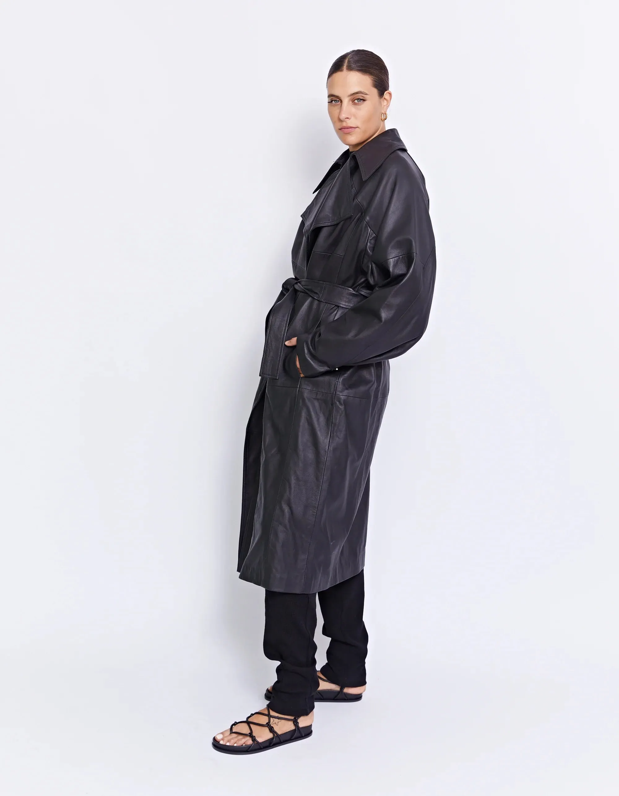 Felix Leather Trench