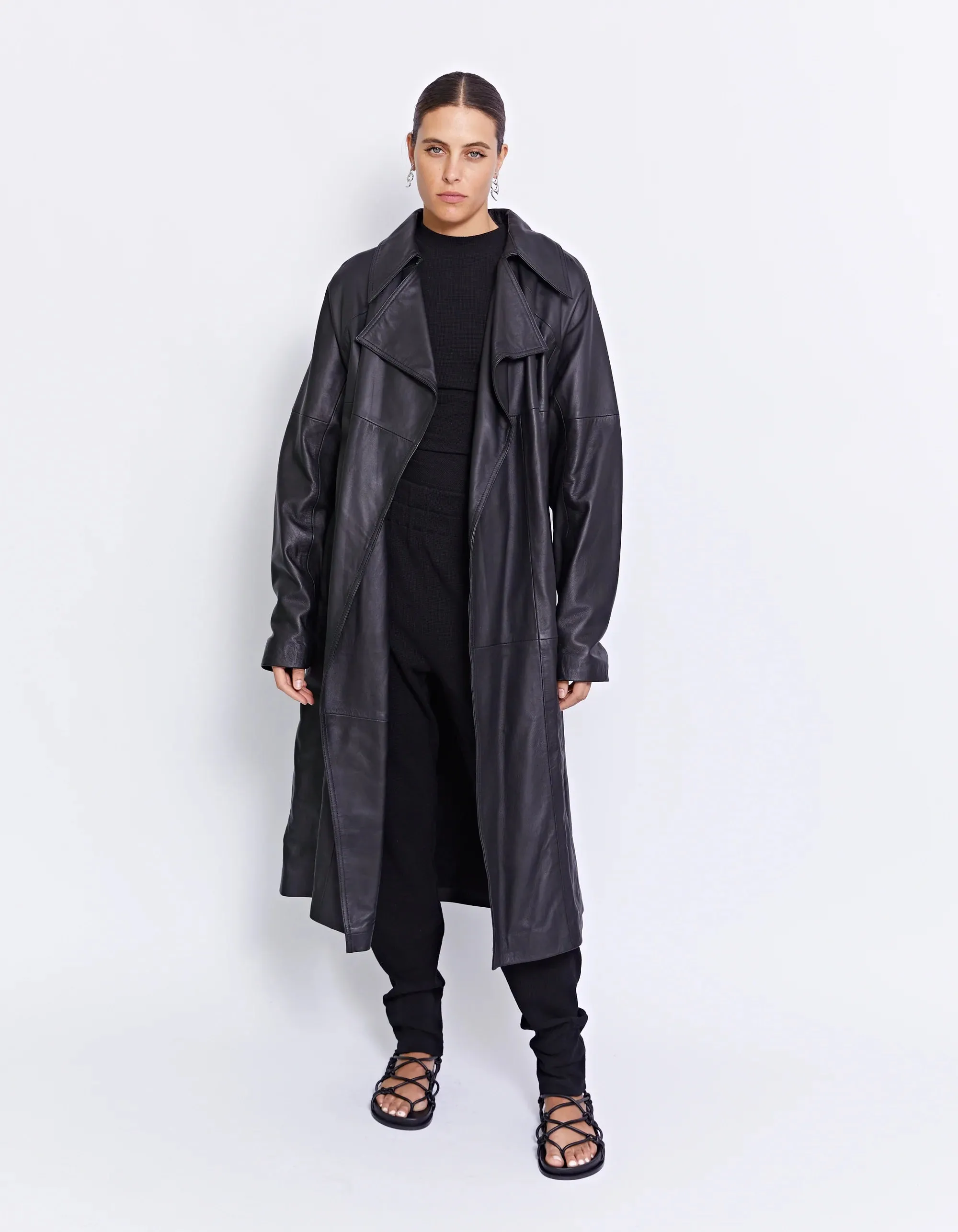 Felix Leather Trench