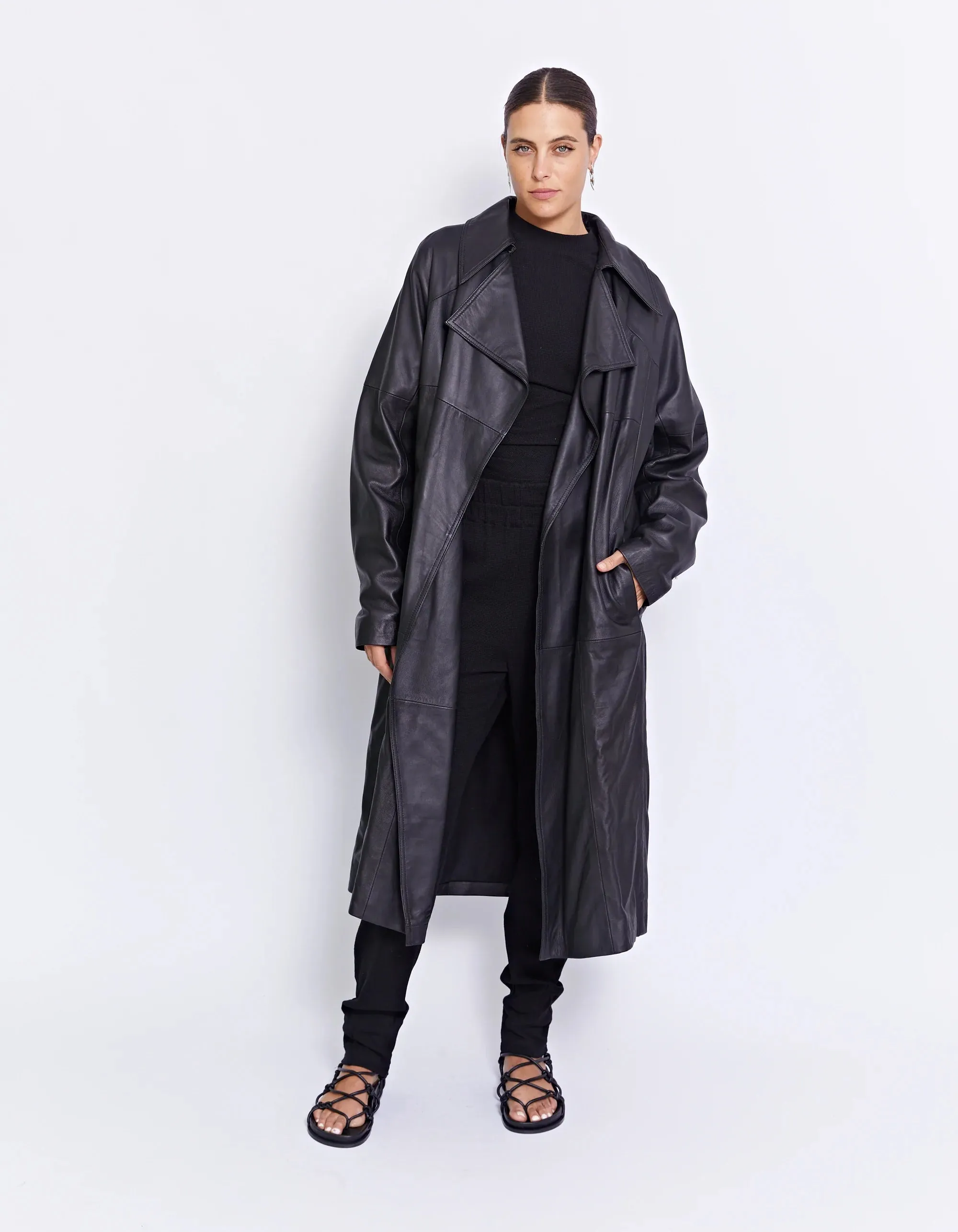 Felix Leather Trench