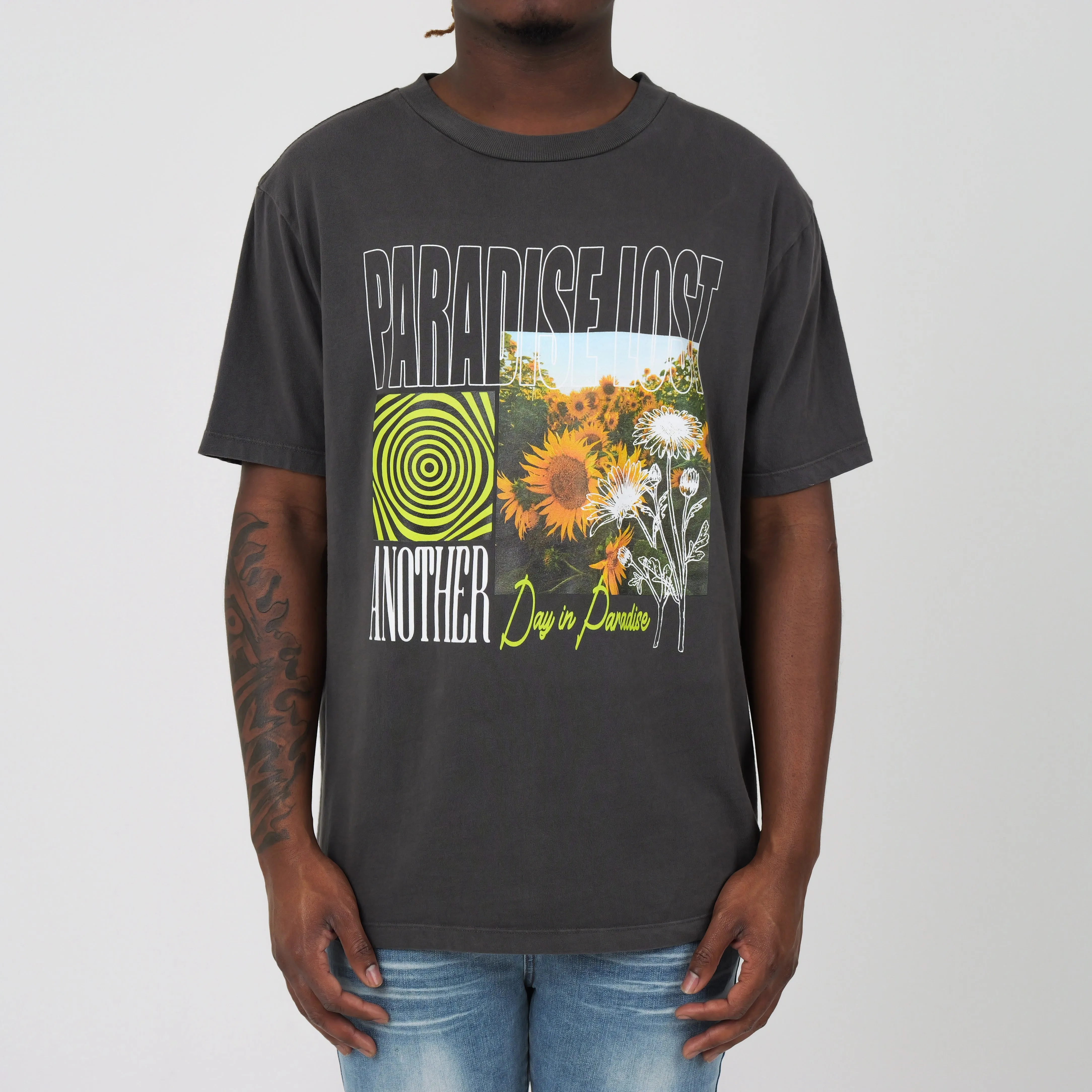 FIELD OF PARADISE PREM TEE CHARCOAL