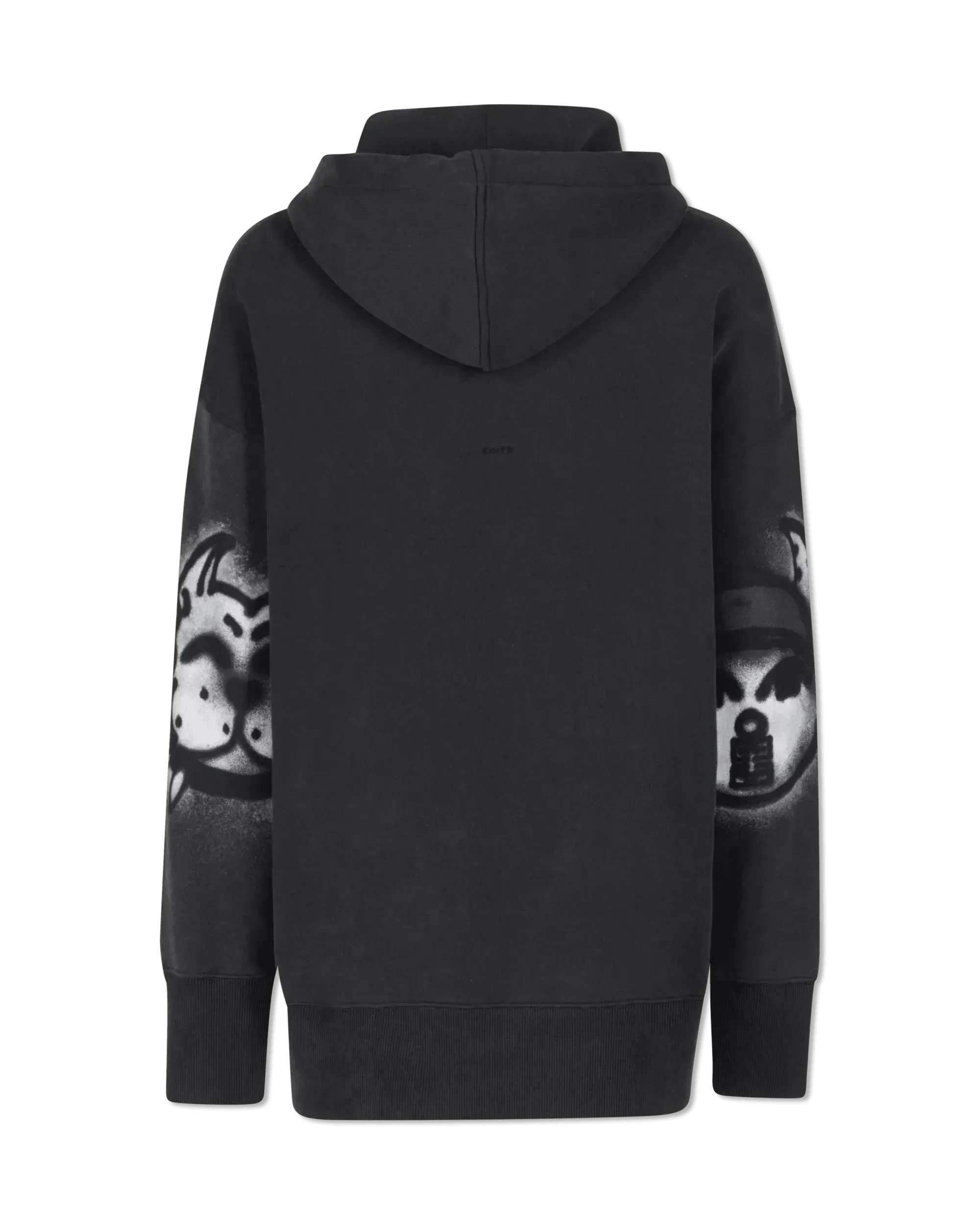 Graffiti-Sleeved Oversized Hoodie