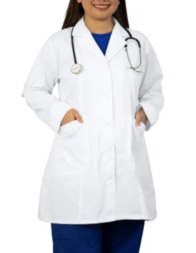 Heedfit Women's Two Pocket 35 Inches White Medical Lab Coat