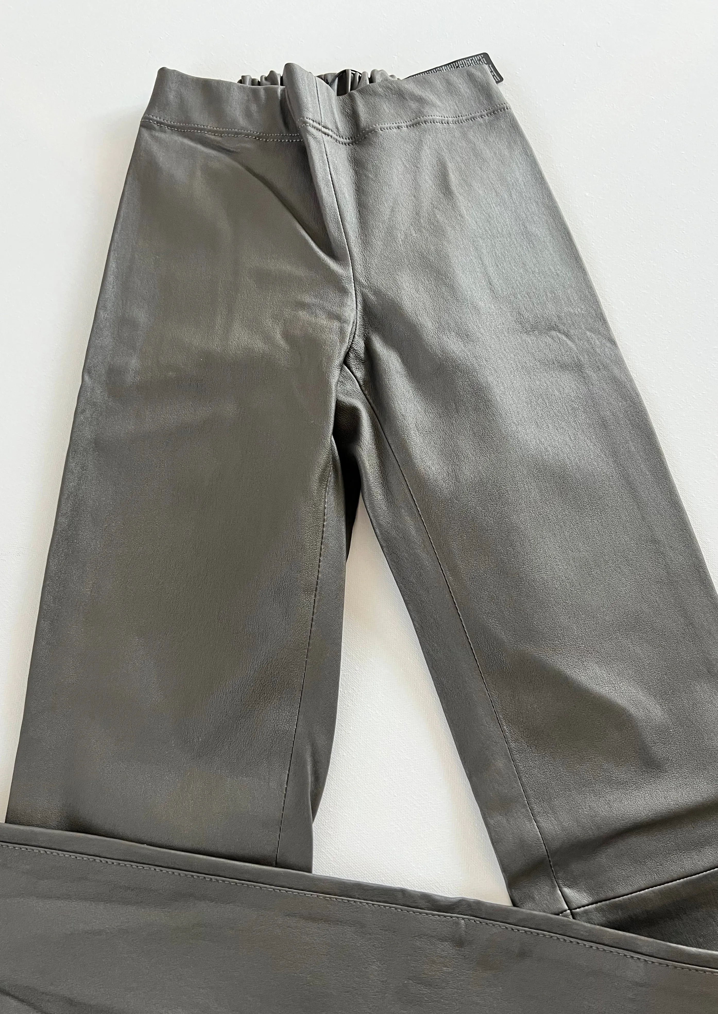 Joseph Leather Leggings in Grey