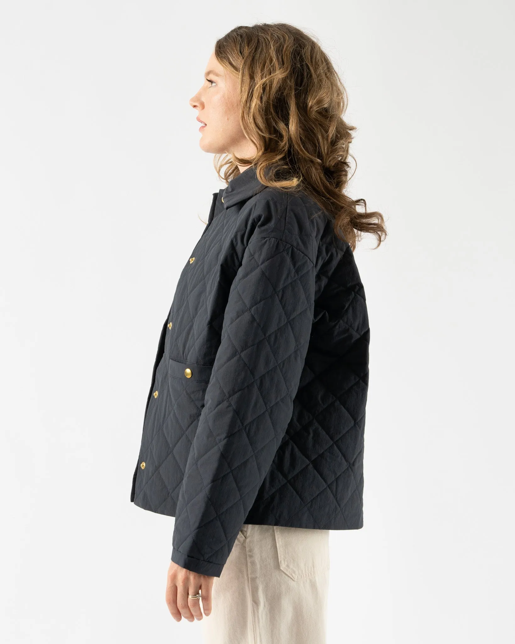 KASSL Taffeta Blouson Jacket in Navy