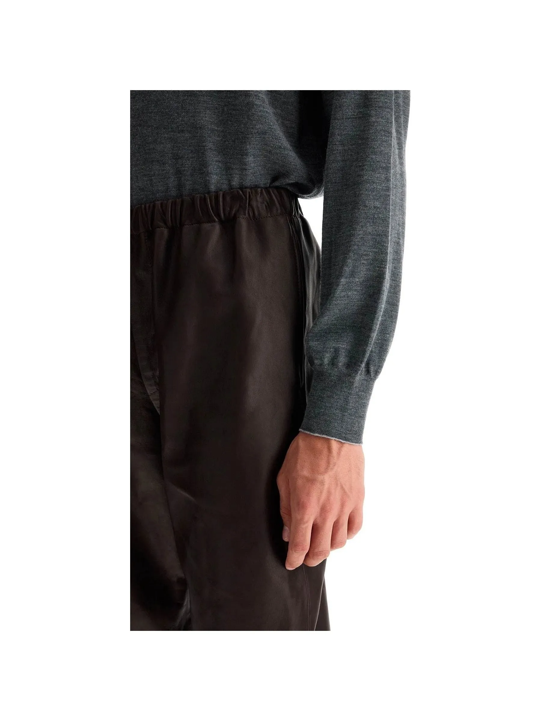 Linfold Leather Trousers