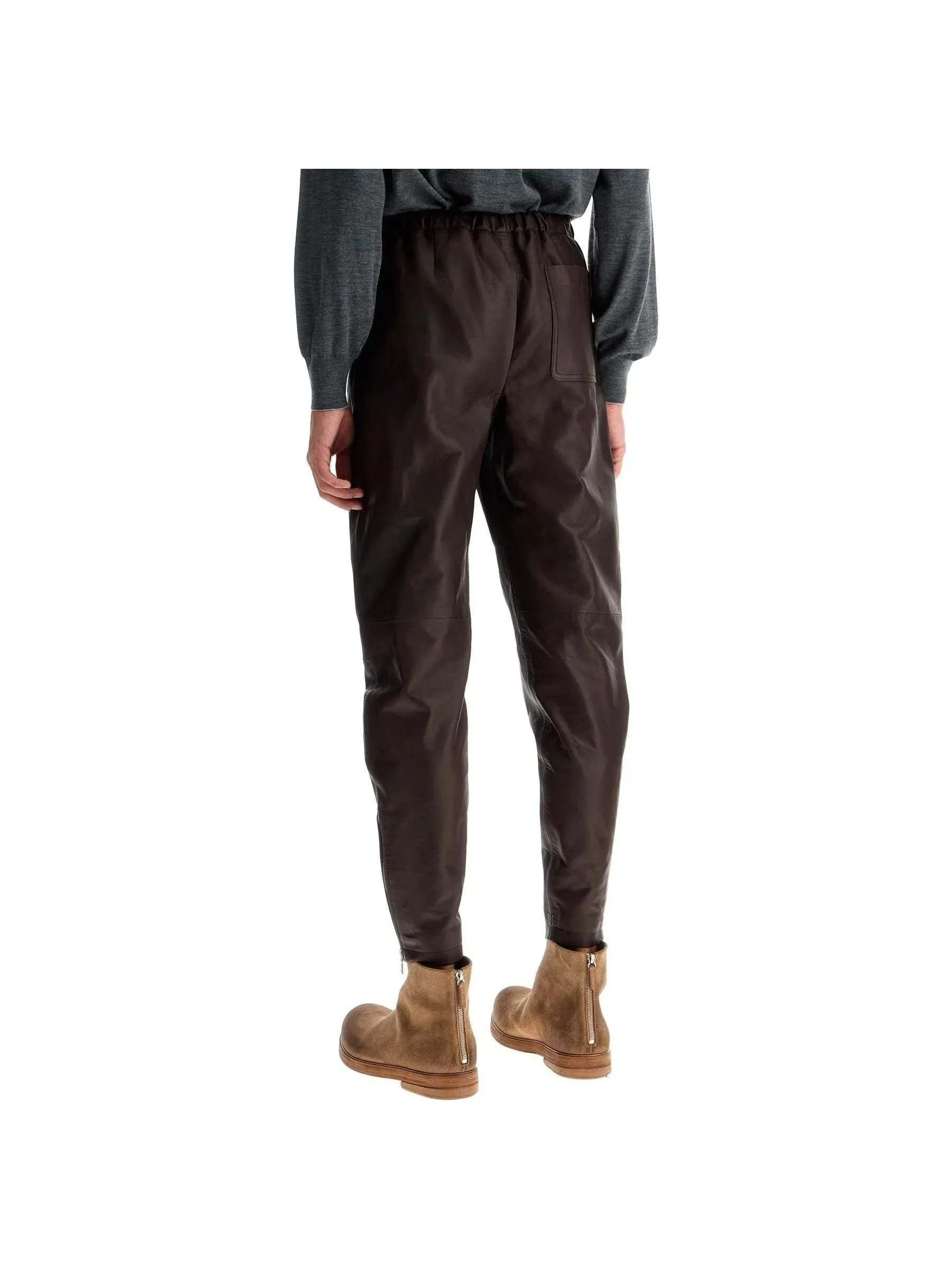 Linfold Leather Trousers