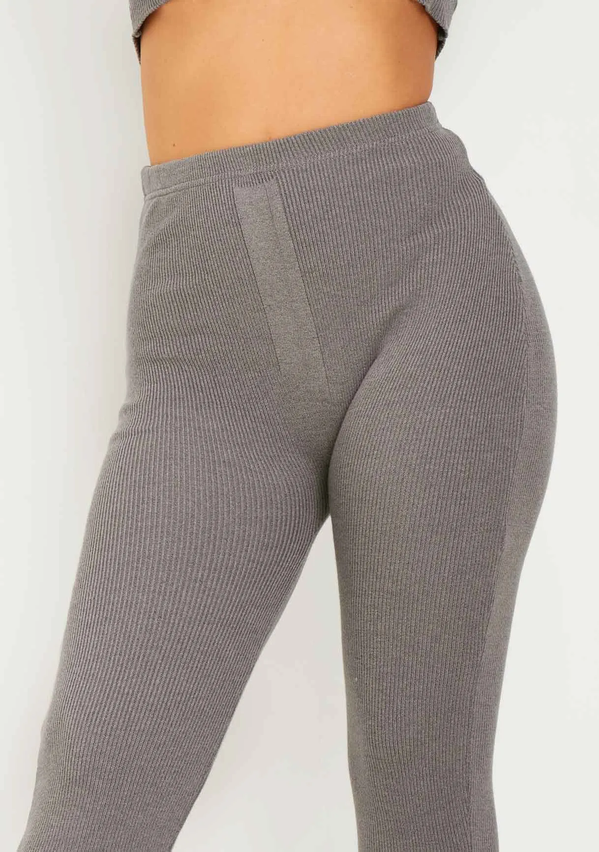 Madilyn Charcoal Knitted Leggings