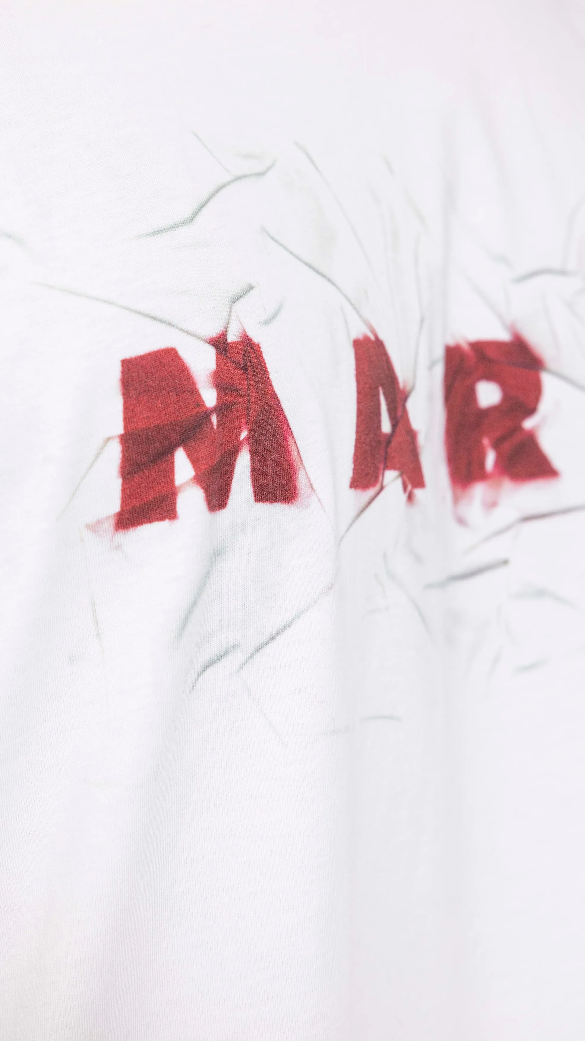 MARNI WHITE BOXY FIT LOGO T-SHIRT