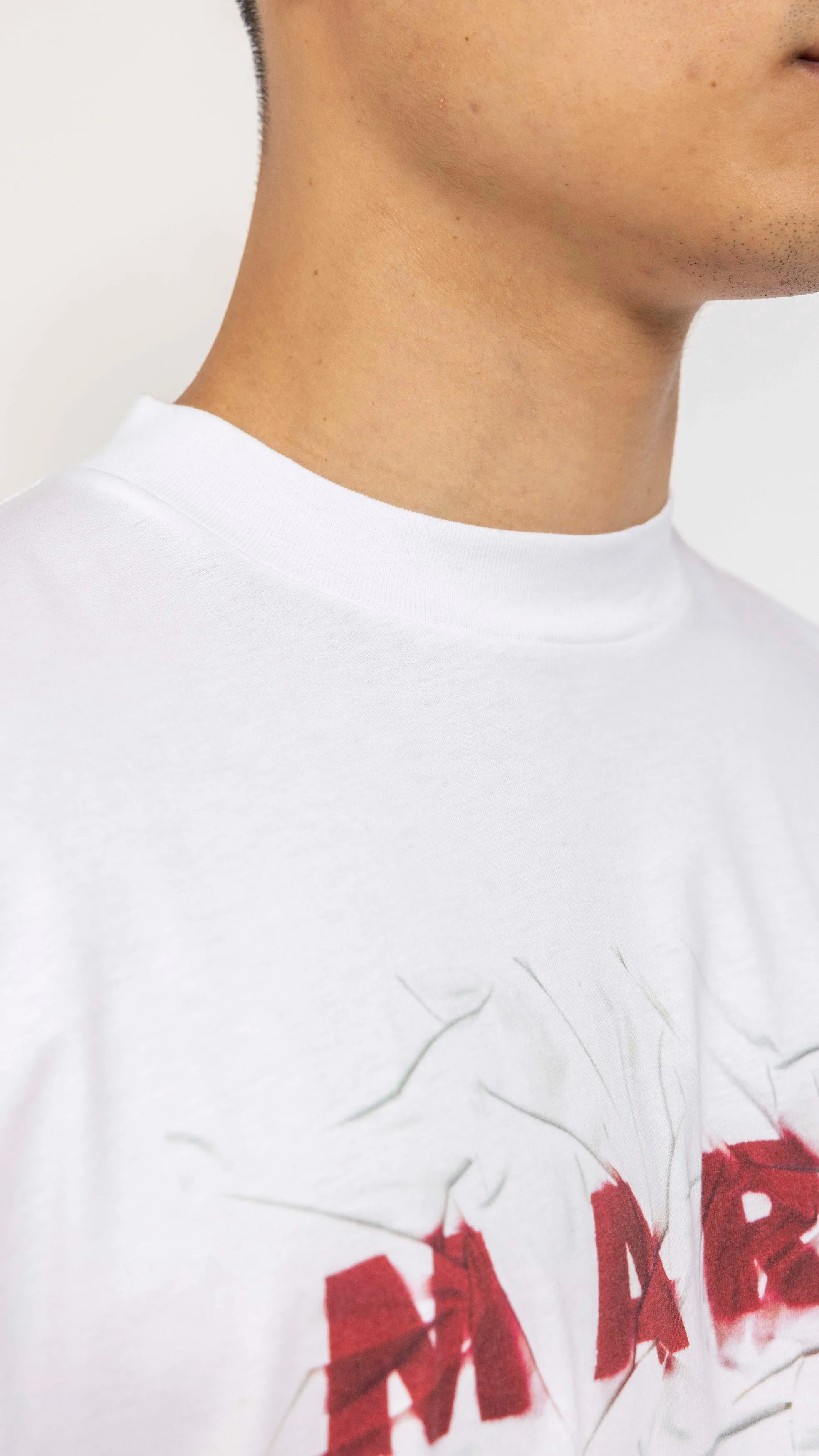 MARNI WHITE BOXY FIT LOGO T-SHIRT