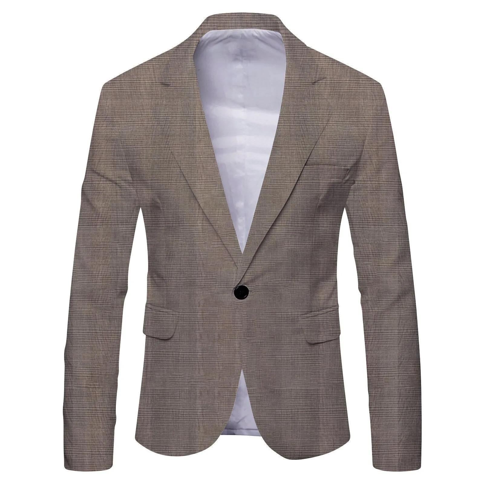 Mens Casual  Check Print Blazer