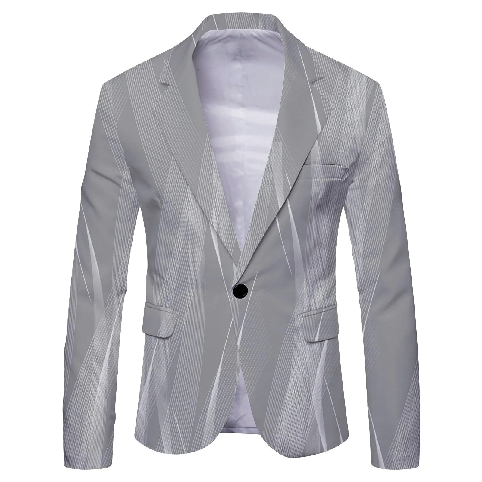 Mens Casual  Check Print Blazer