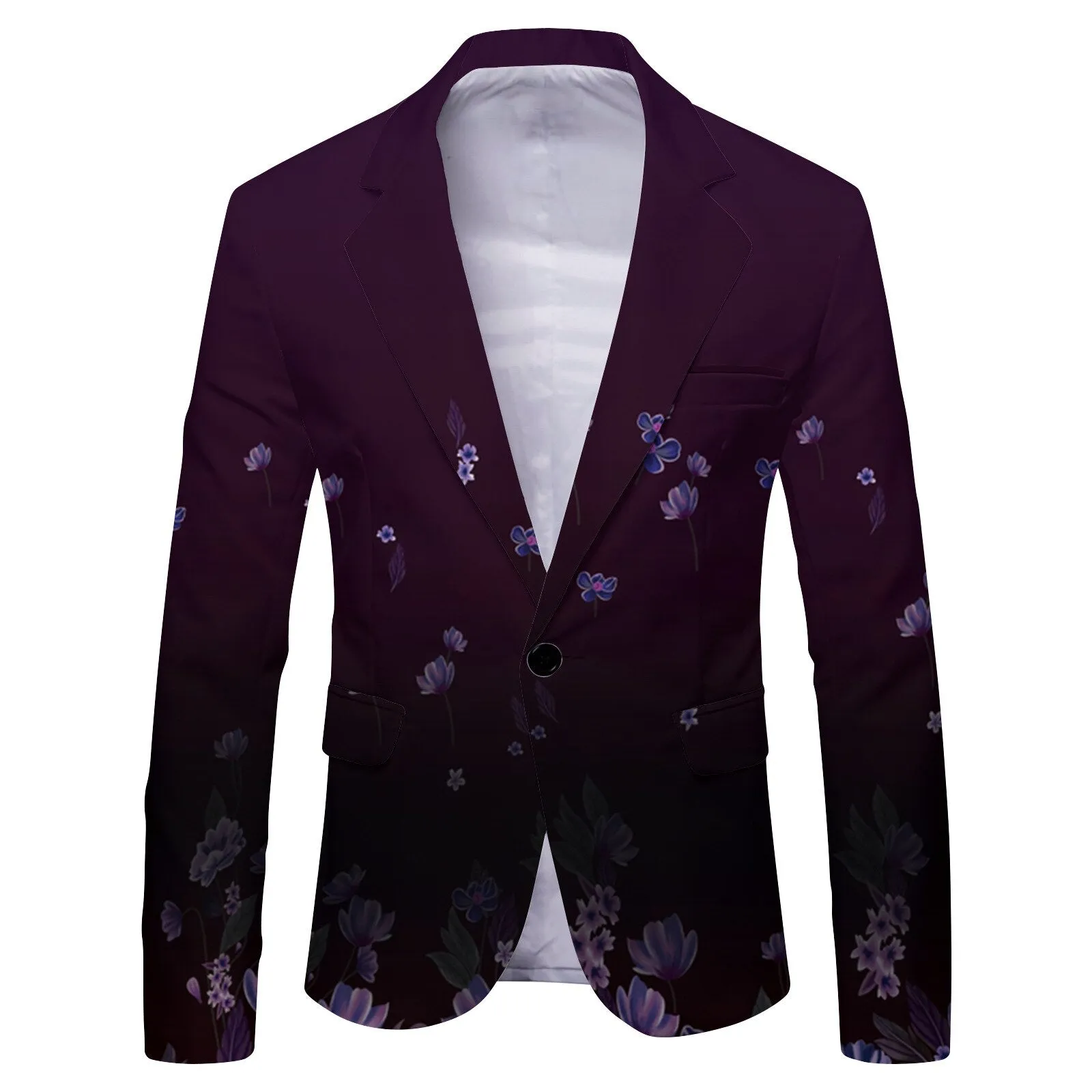 Mens Casual  Check Print Blazer