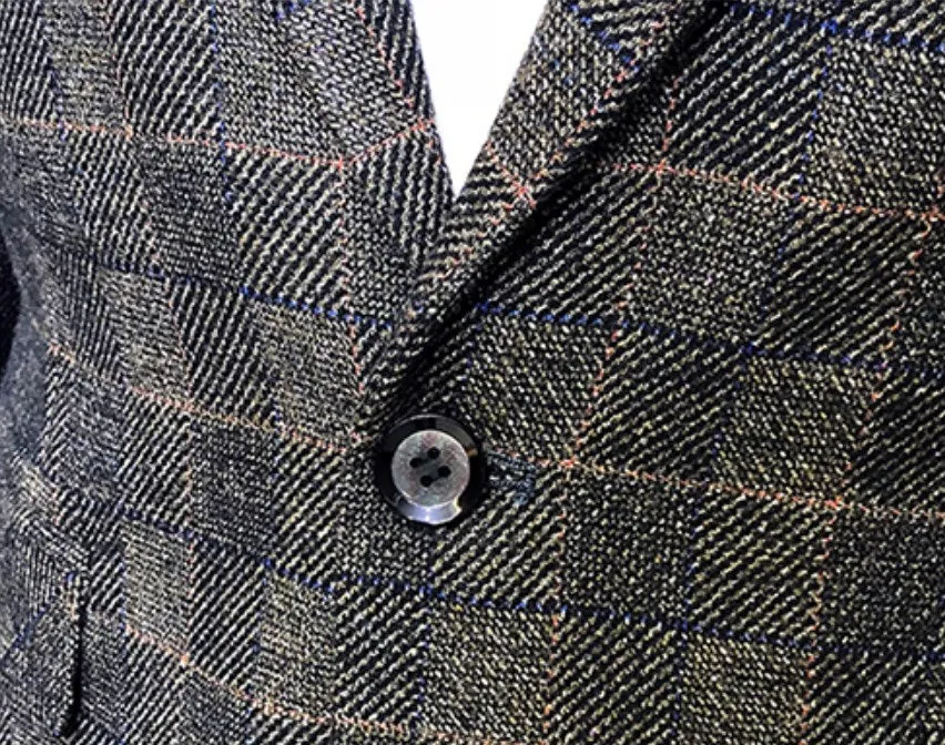 Men's Casual Plaid Blazer