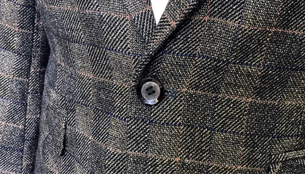 Men's Casual Plaid Blazer