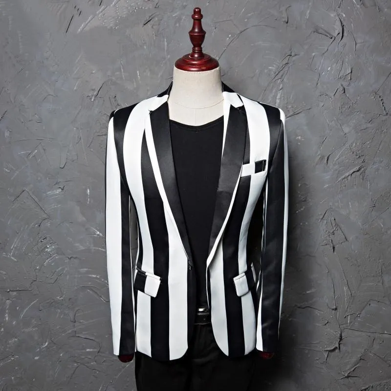 Men's Casual Striped Blazer