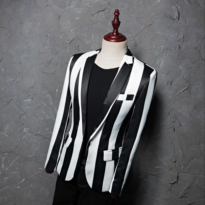 Men's Casual Striped Blazer