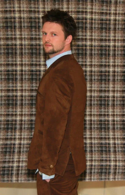 Men's "Skinny" Suede Suit