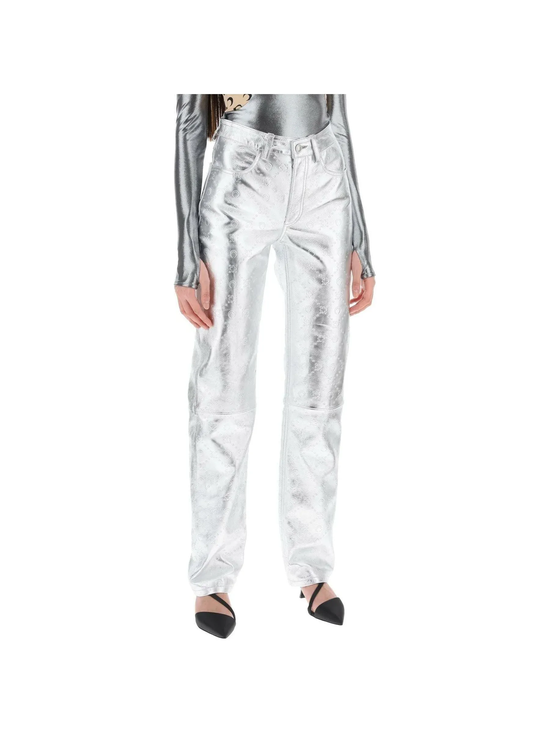 Moonogram Leather Pants