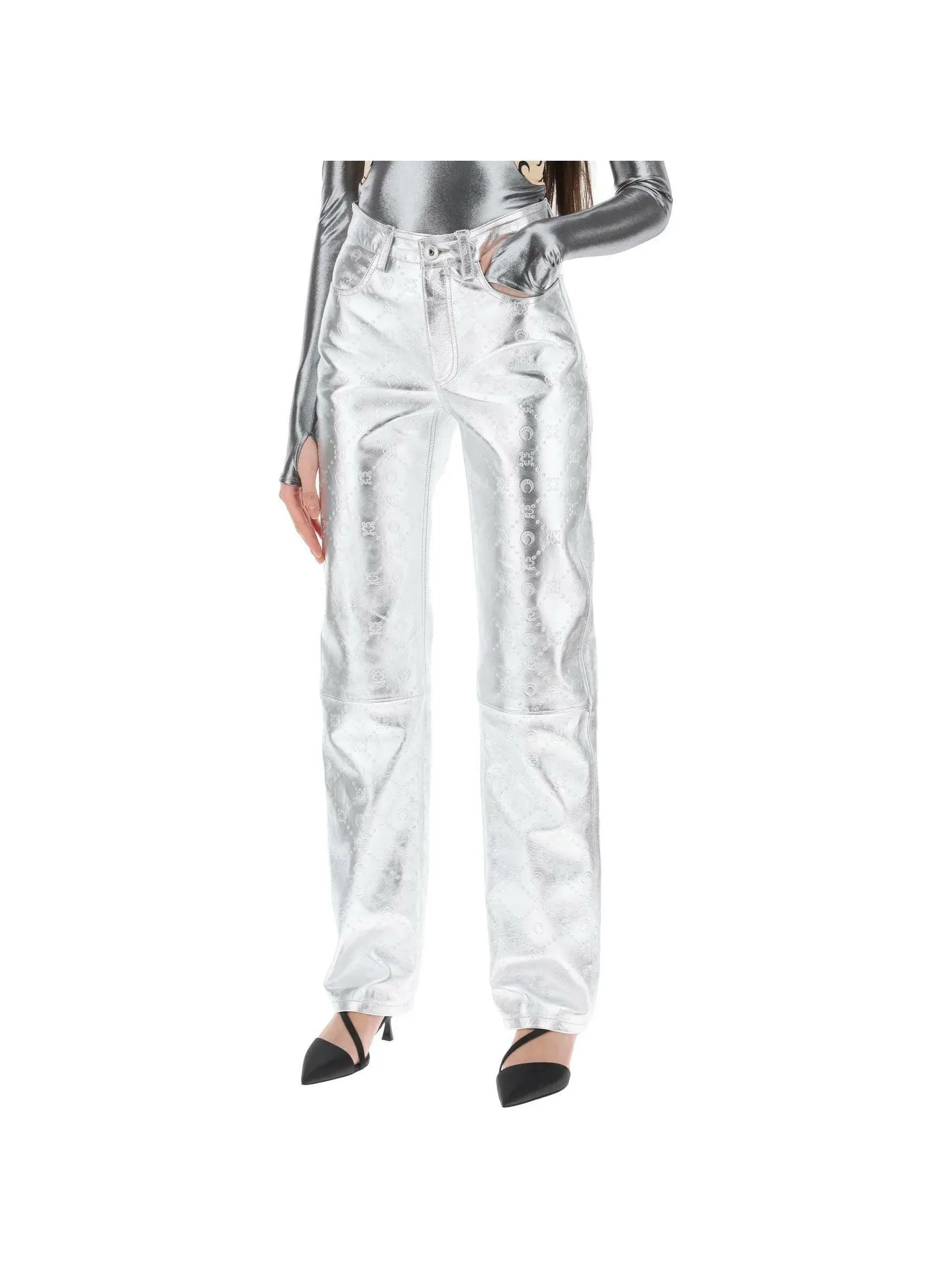 Moonogram Leather Pants