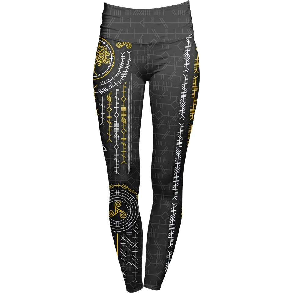 Ogham High Waisted Leggings - Black Edition