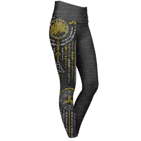 Ogham High Waisted Leggings - Black Edition