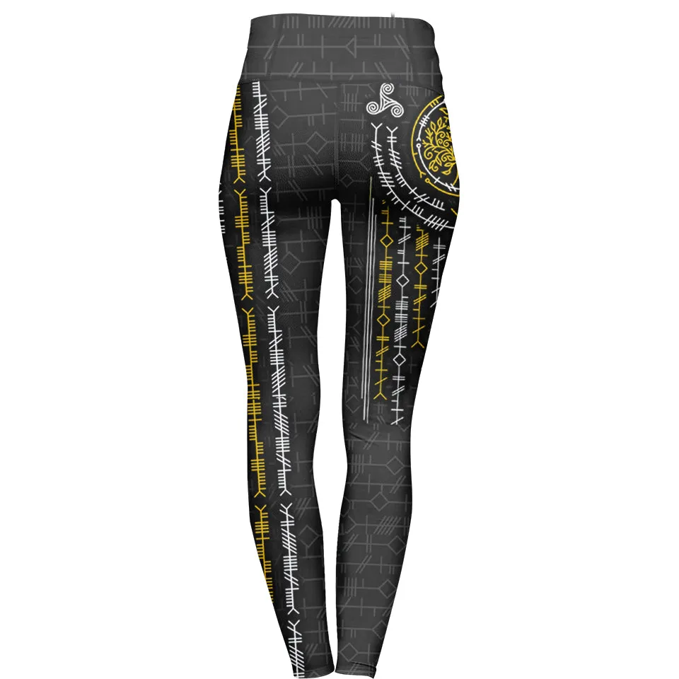 Ogham High Waisted Leggings - Black Edition