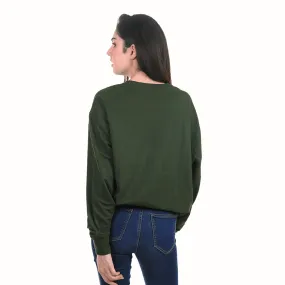 Organic Cotton Sweatshirt - CAMPING GREEN