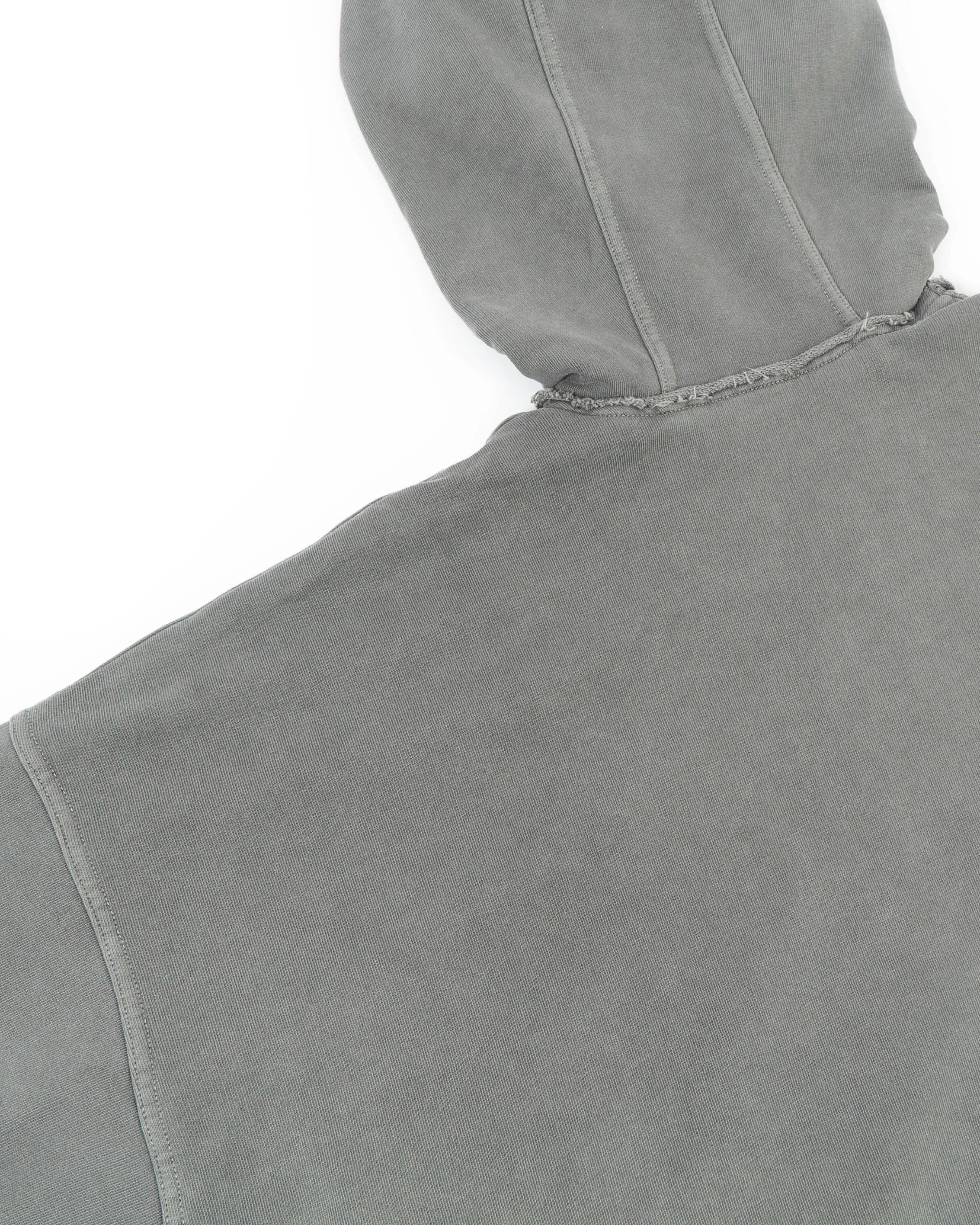 Oversized Double Layer Hoodie in Washed Grey Perth Cotton