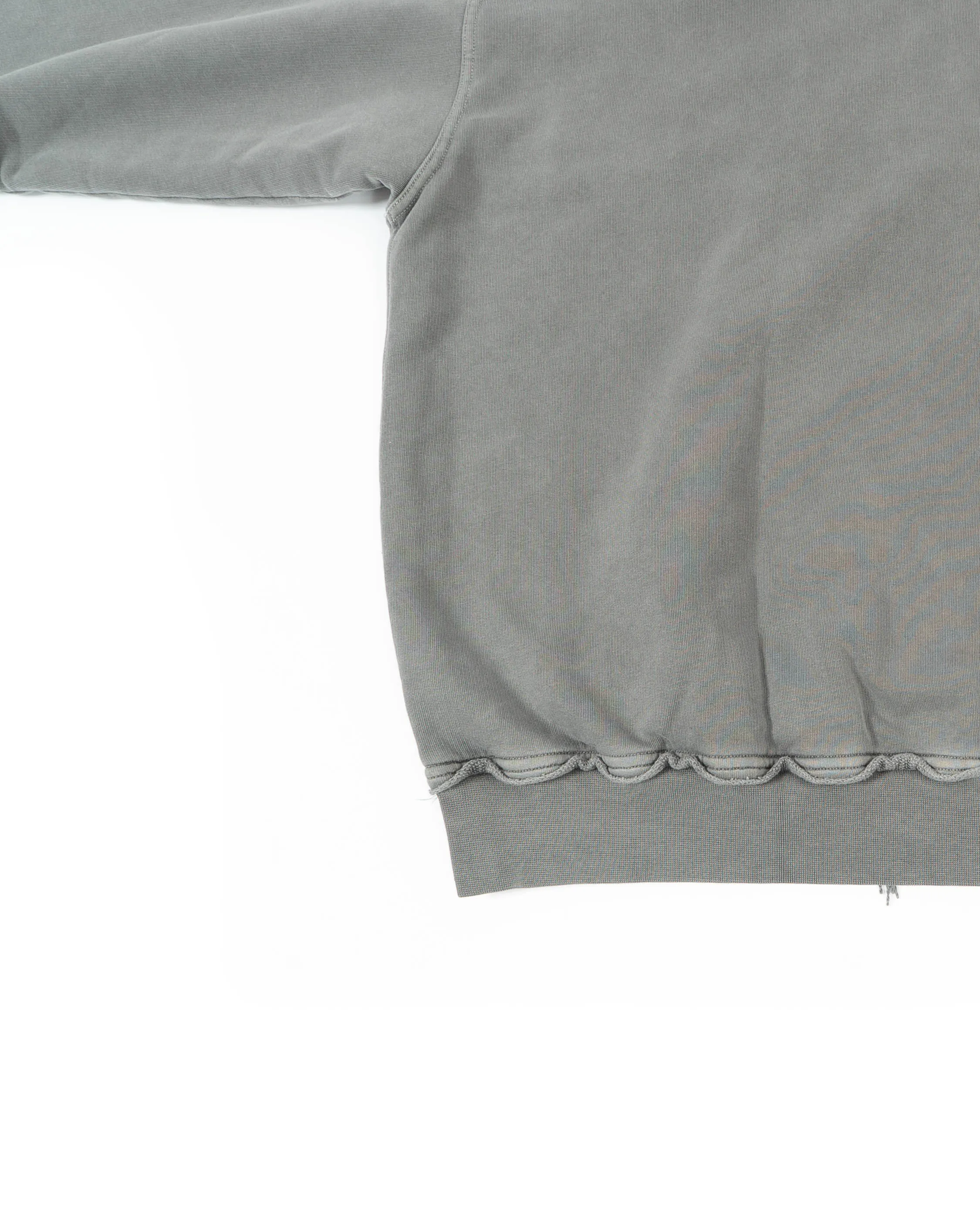 Oversized Double Layer Hoodie in Washed Grey Perth Cotton