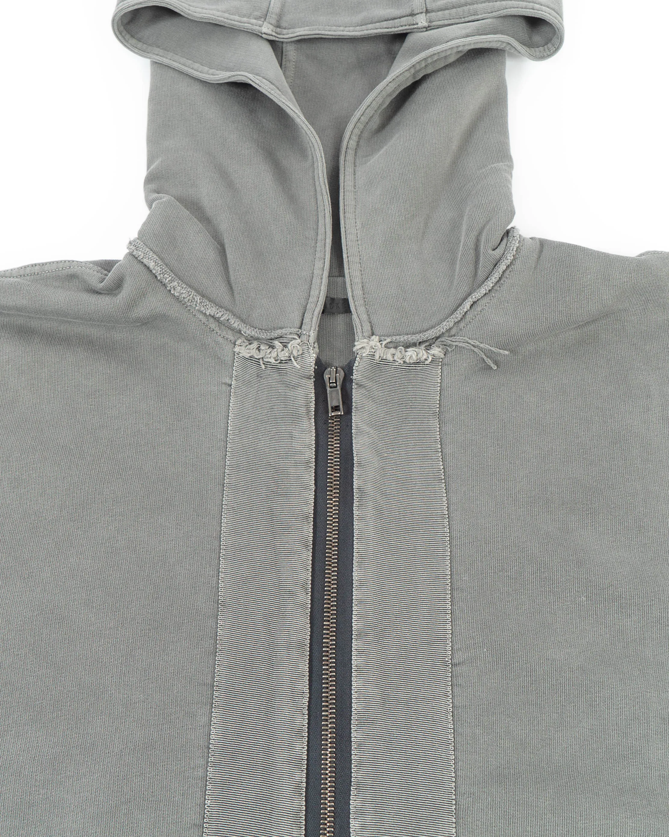 Oversized Double Layer Hoodie in Washed Grey Perth Cotton