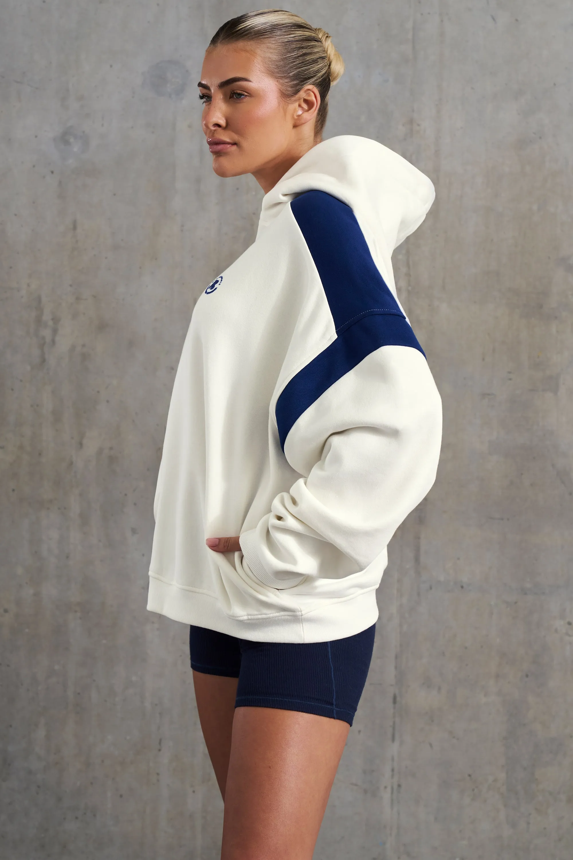 Oversized Hooded Sweatshirt in White