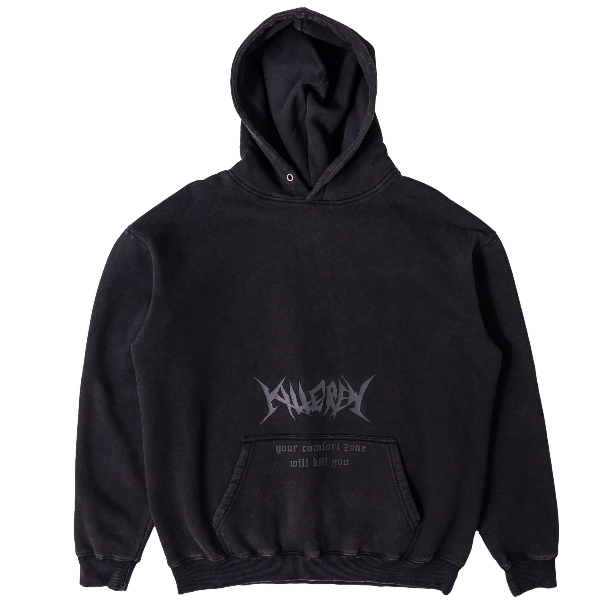 OVERSIZED LUX "COMFORT ZONE" HOODIE - BLACKOUT