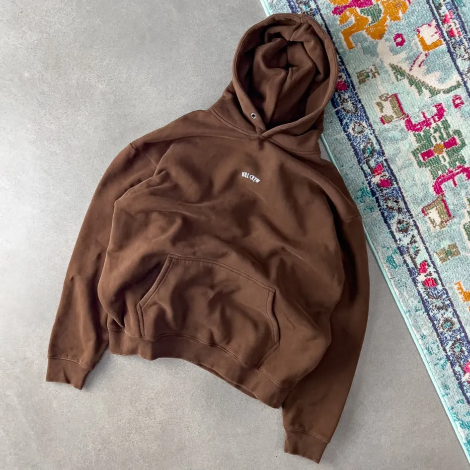 OVERSIZED LUX "SIMPLE" HOODIE - BROWN