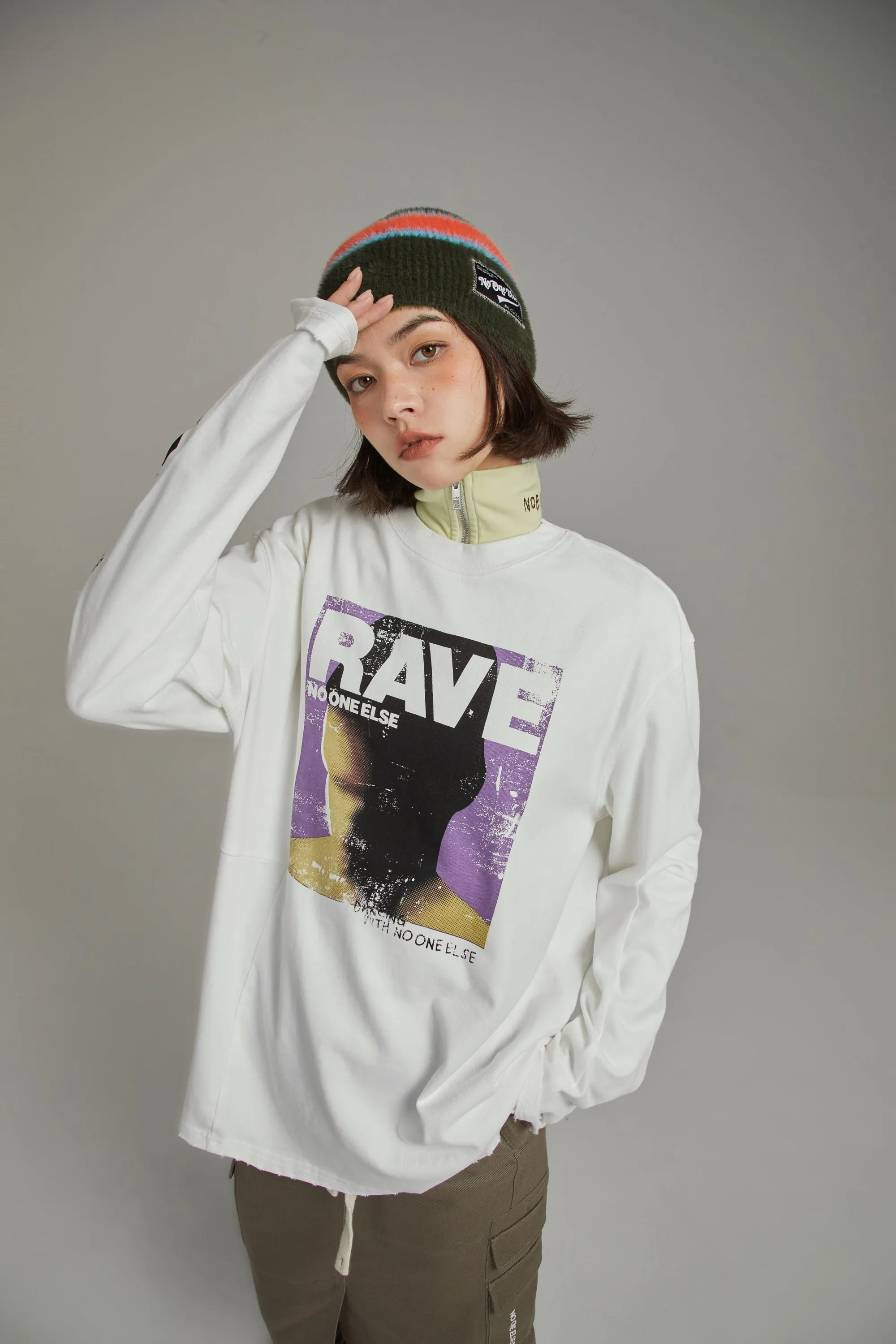 Rave Vintage Printed Boxy T-Shirt