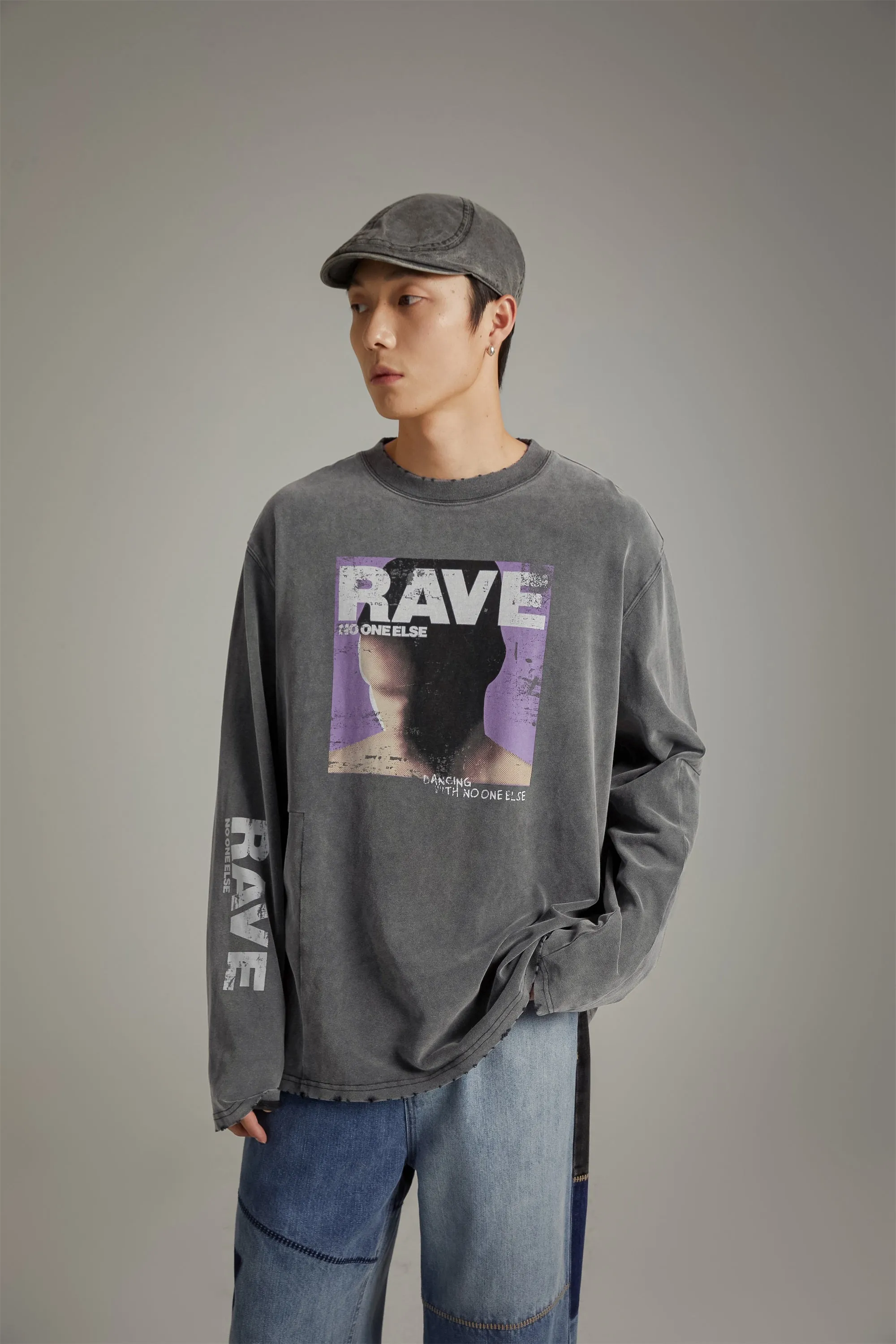 Rave Vintage Printed Boxy T-Shirt