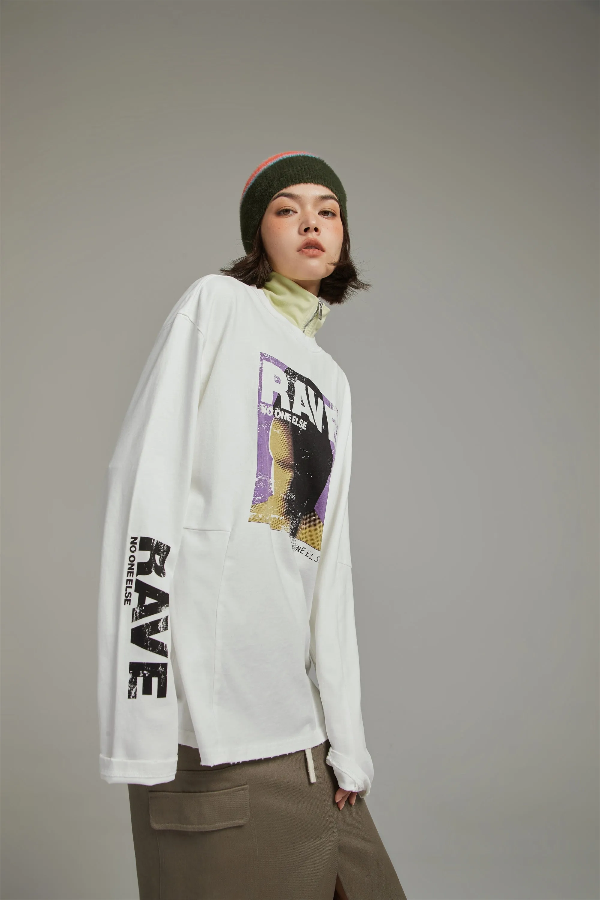 Rave Vintage Printed Boxy T-Shirt